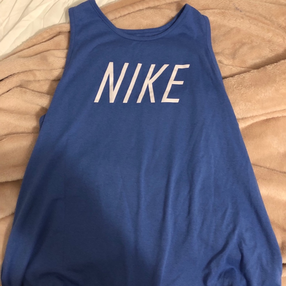 Blue Nike workout tank! Size large! Worn once!
